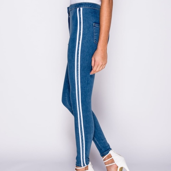 Parisian Pants - SALE! NWT Side Stripe Skinny Denim Jeggings Pants